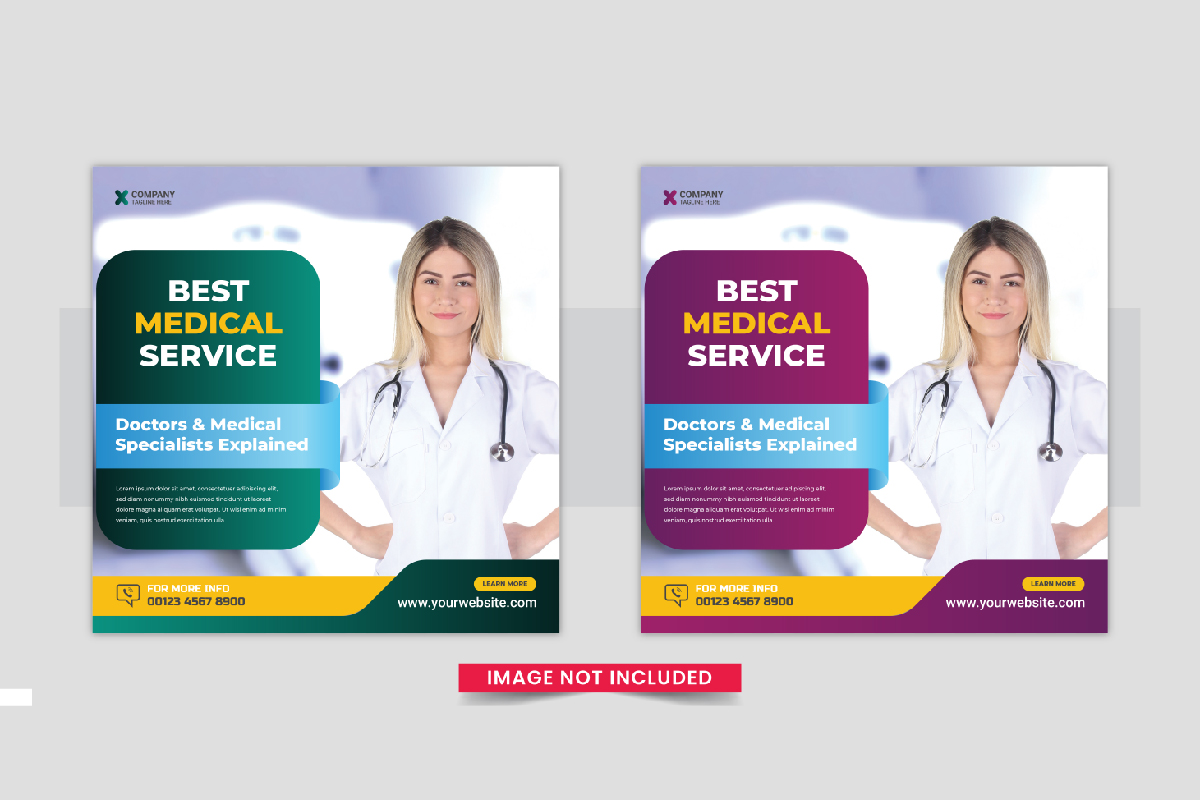 Medical Healthcare Social Media post template design