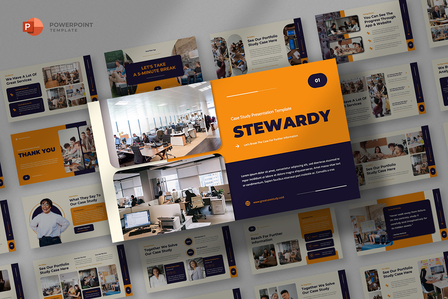 Stewardy - Case Study Powerpoint Template