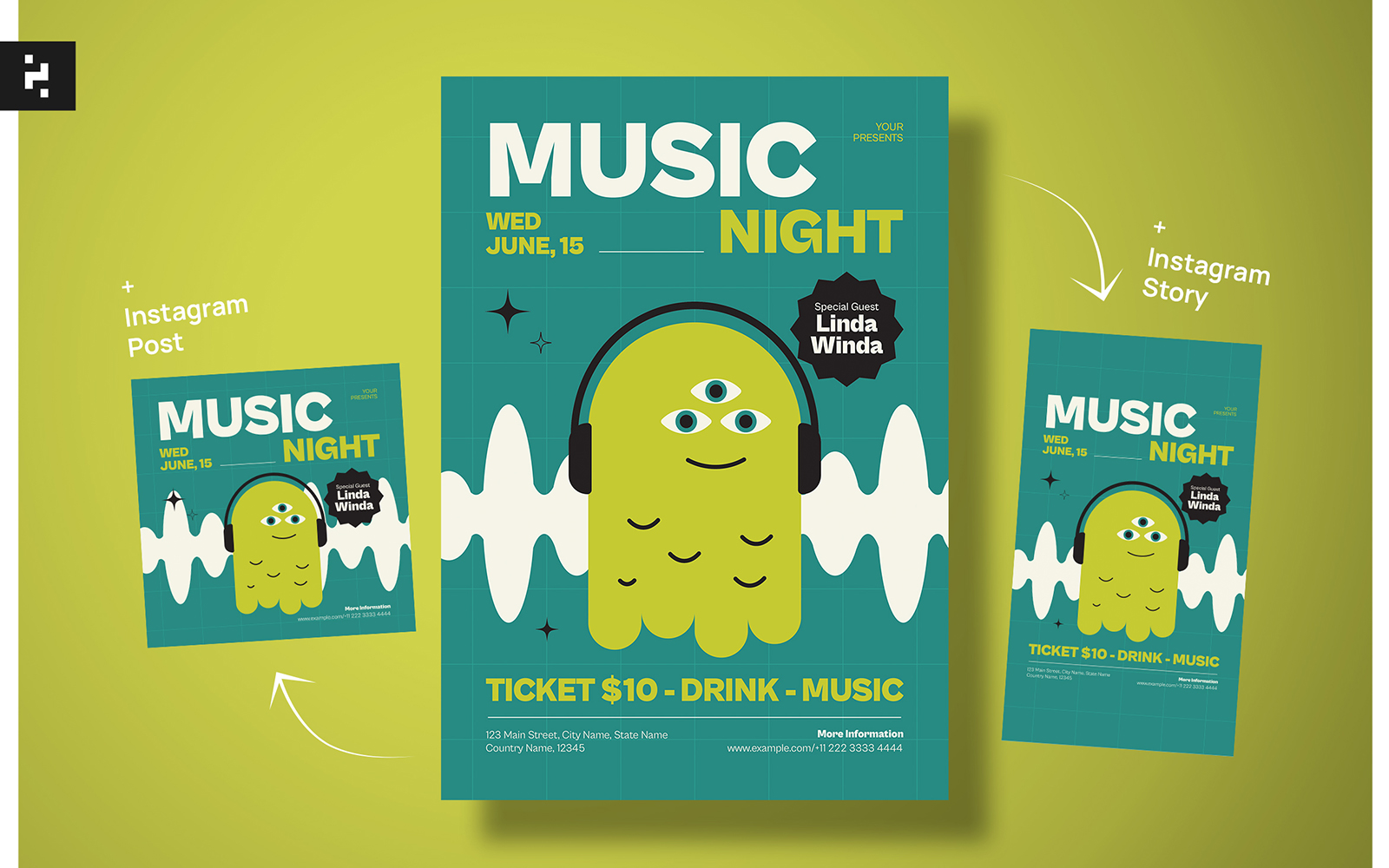 Creative Night Music Festival Flyer