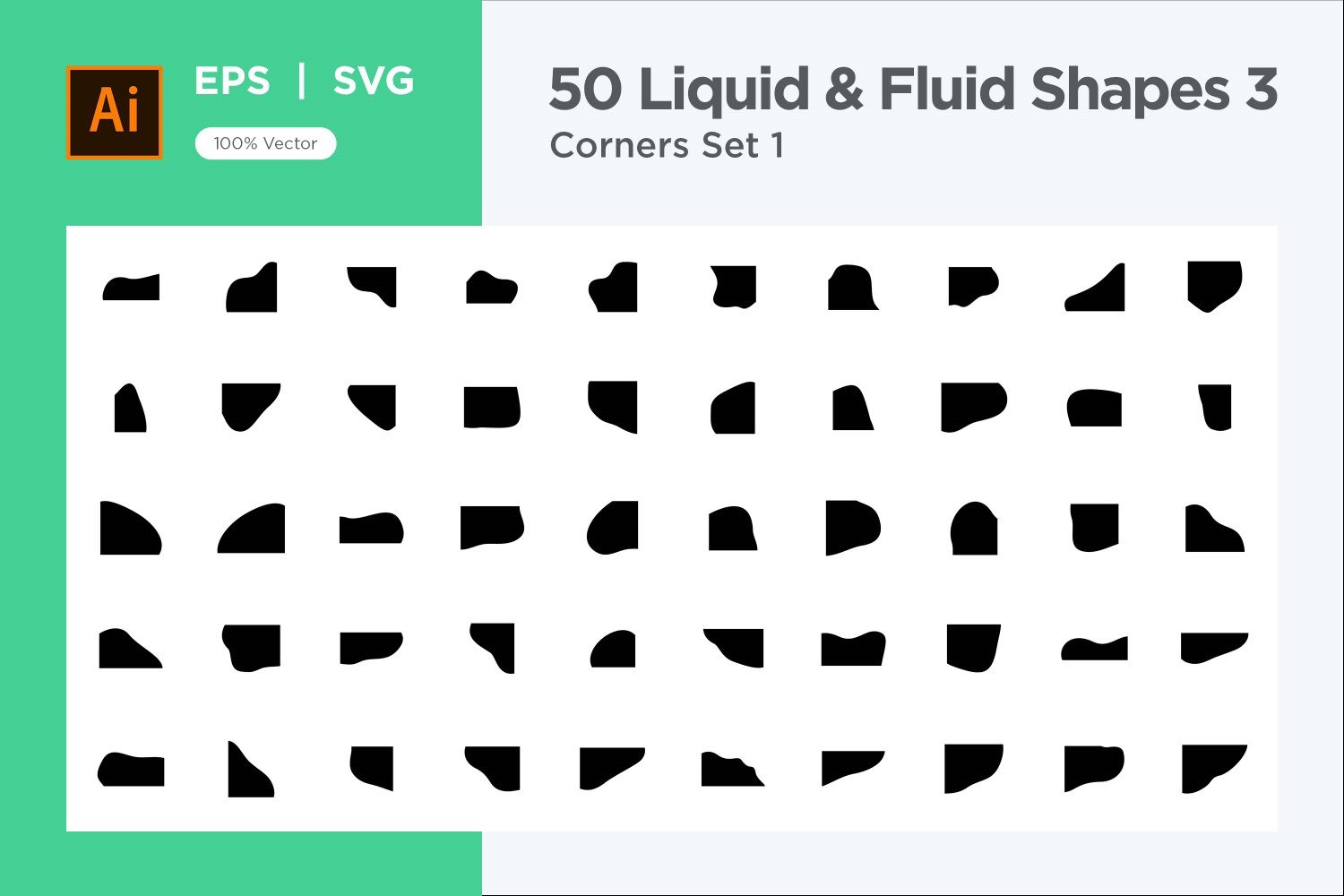 Fluid corner shape 50 Set V 1