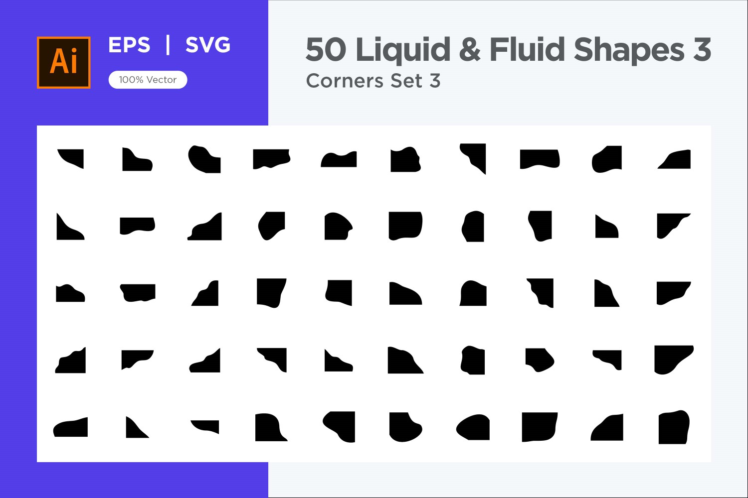 Fluid corner shape 50 Set V 3