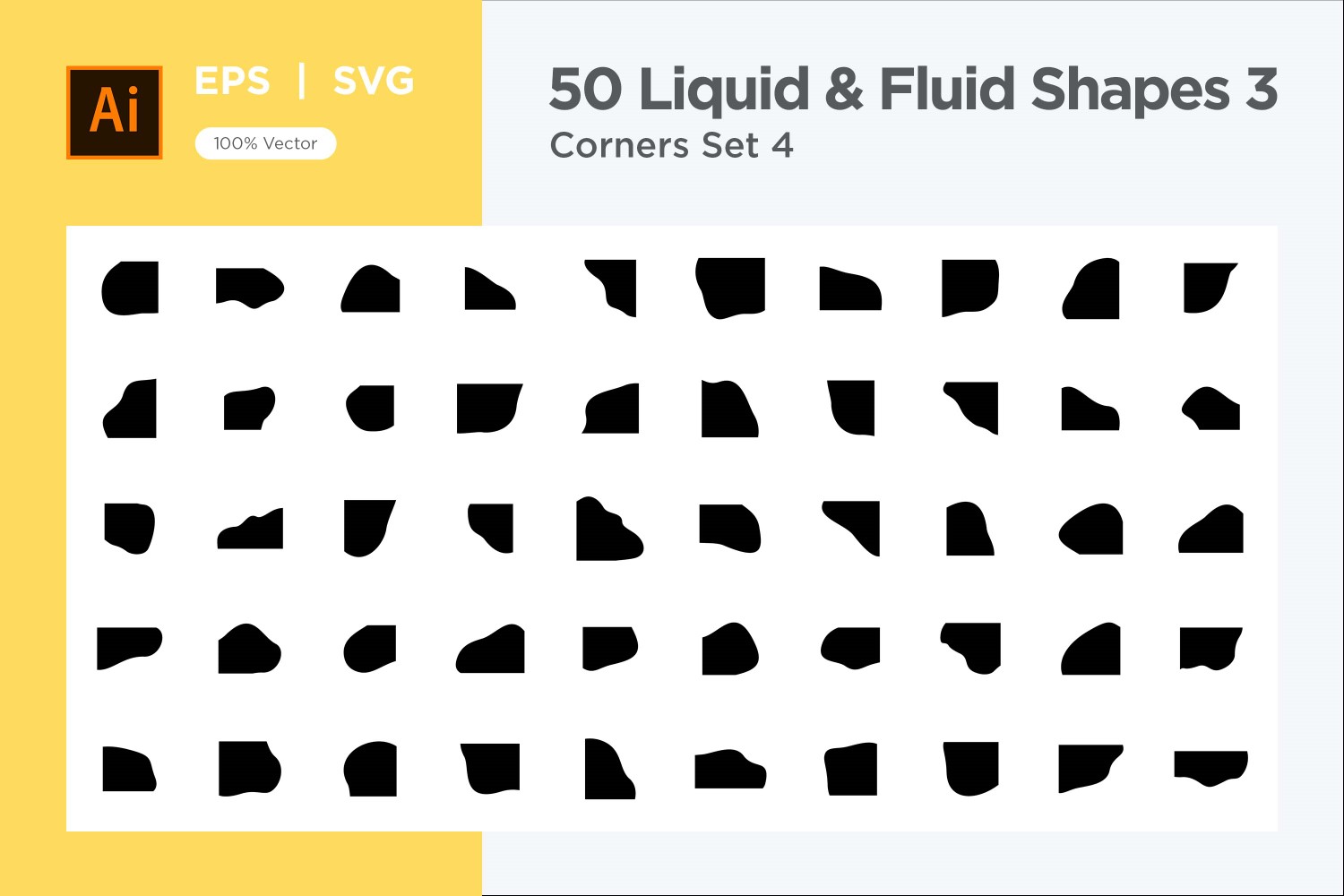 Fluid corner shape 50 Set V 4