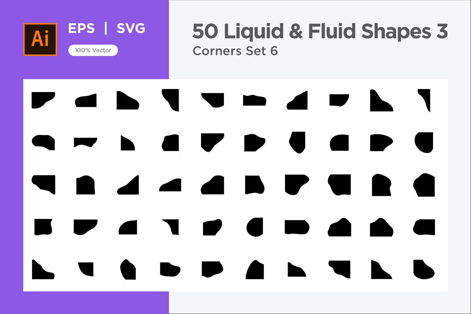 Fluid corner shape 50 Set V 6