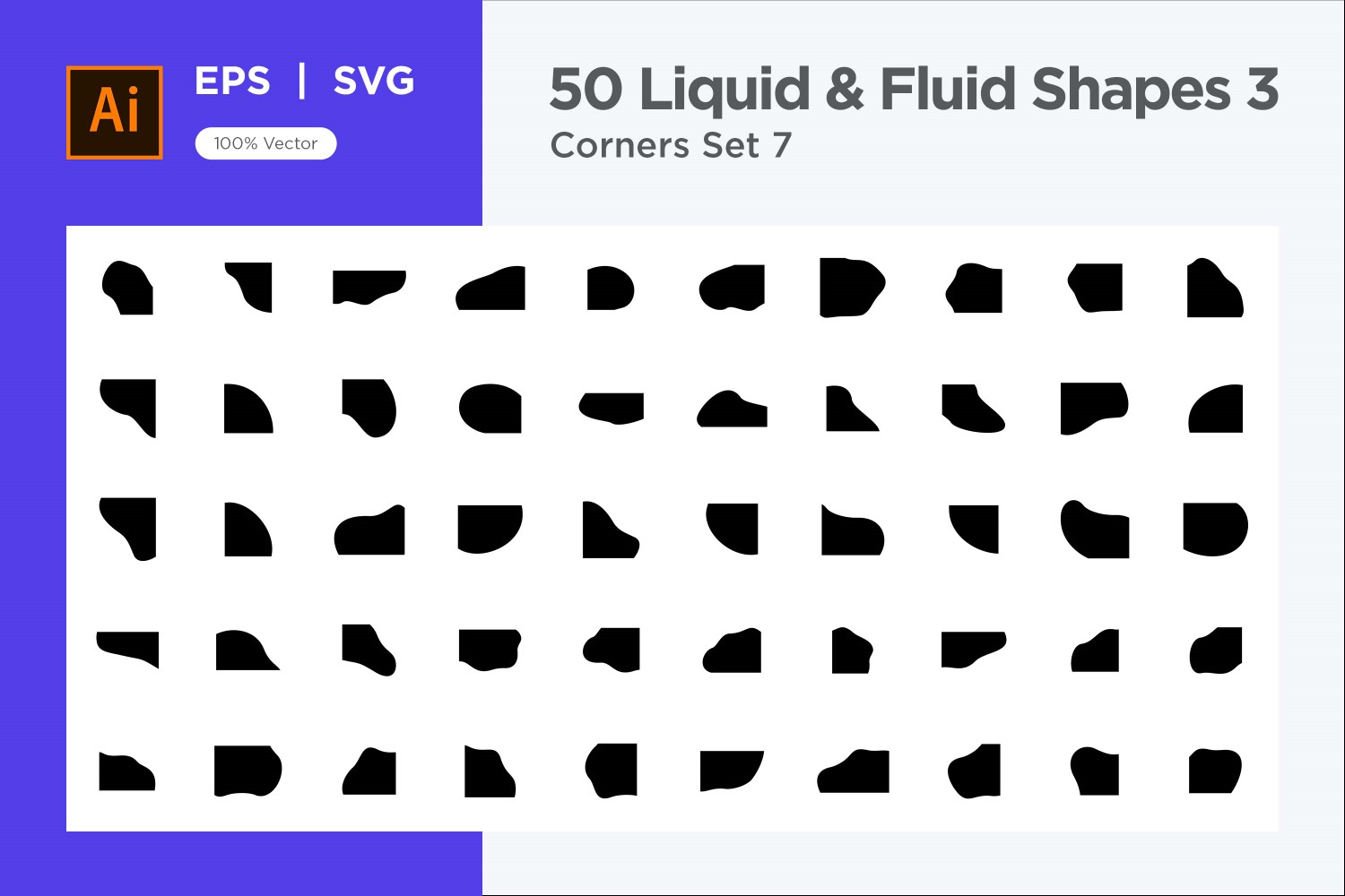 Fluid corner shape 50 Set V 7