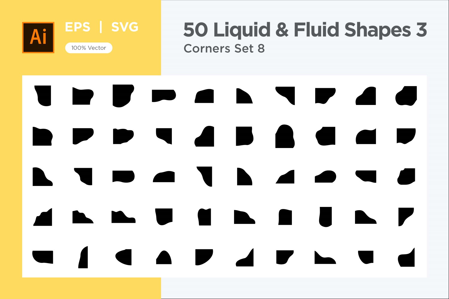 Fluid corner shape 50 Set V 8