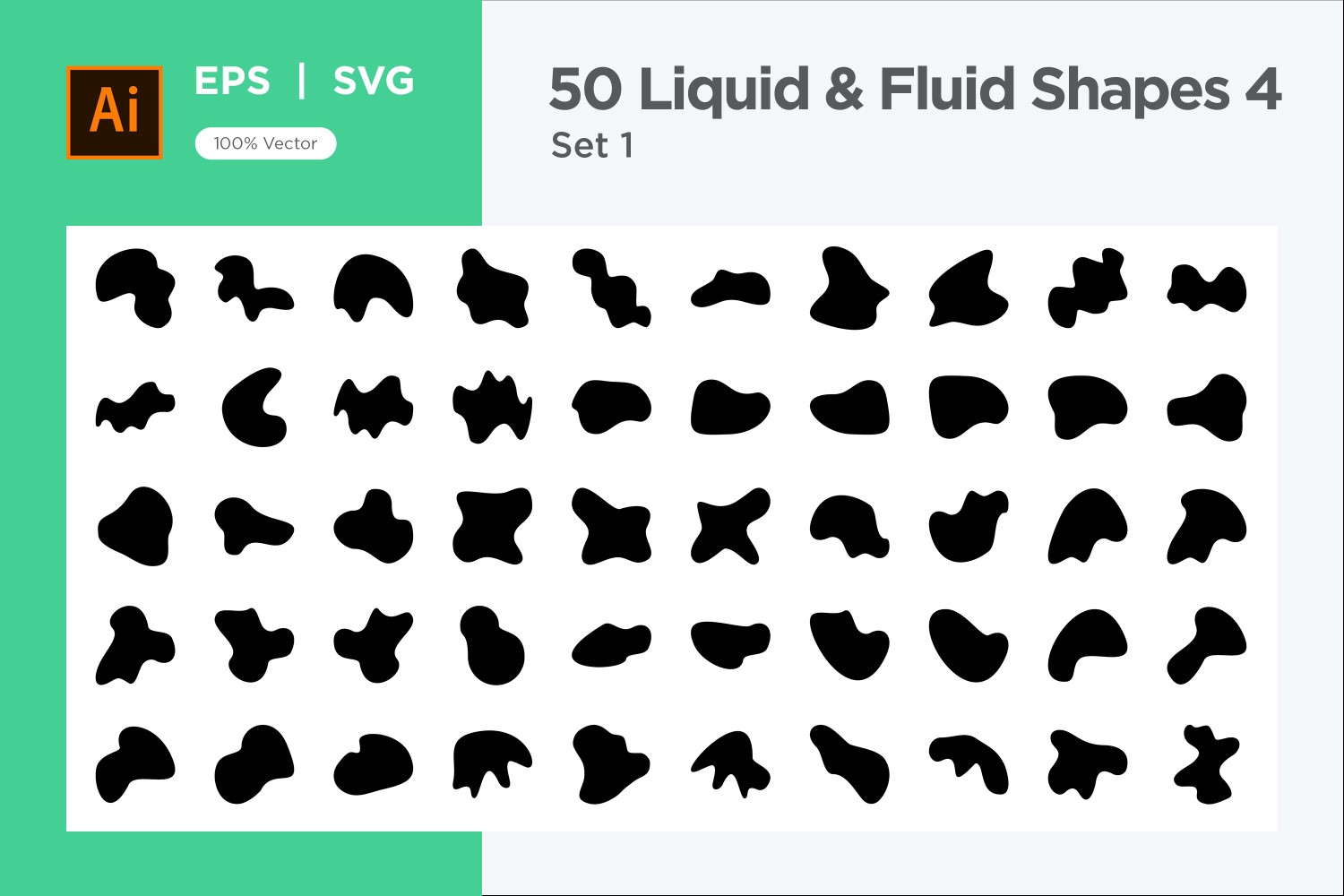 Liquid and fluid  shape 50 Set V 1