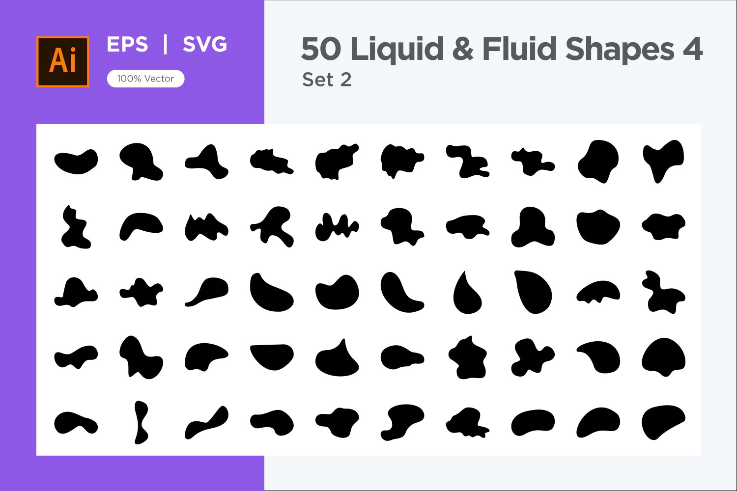 Liquid and fluid  shape 50 Set V 2