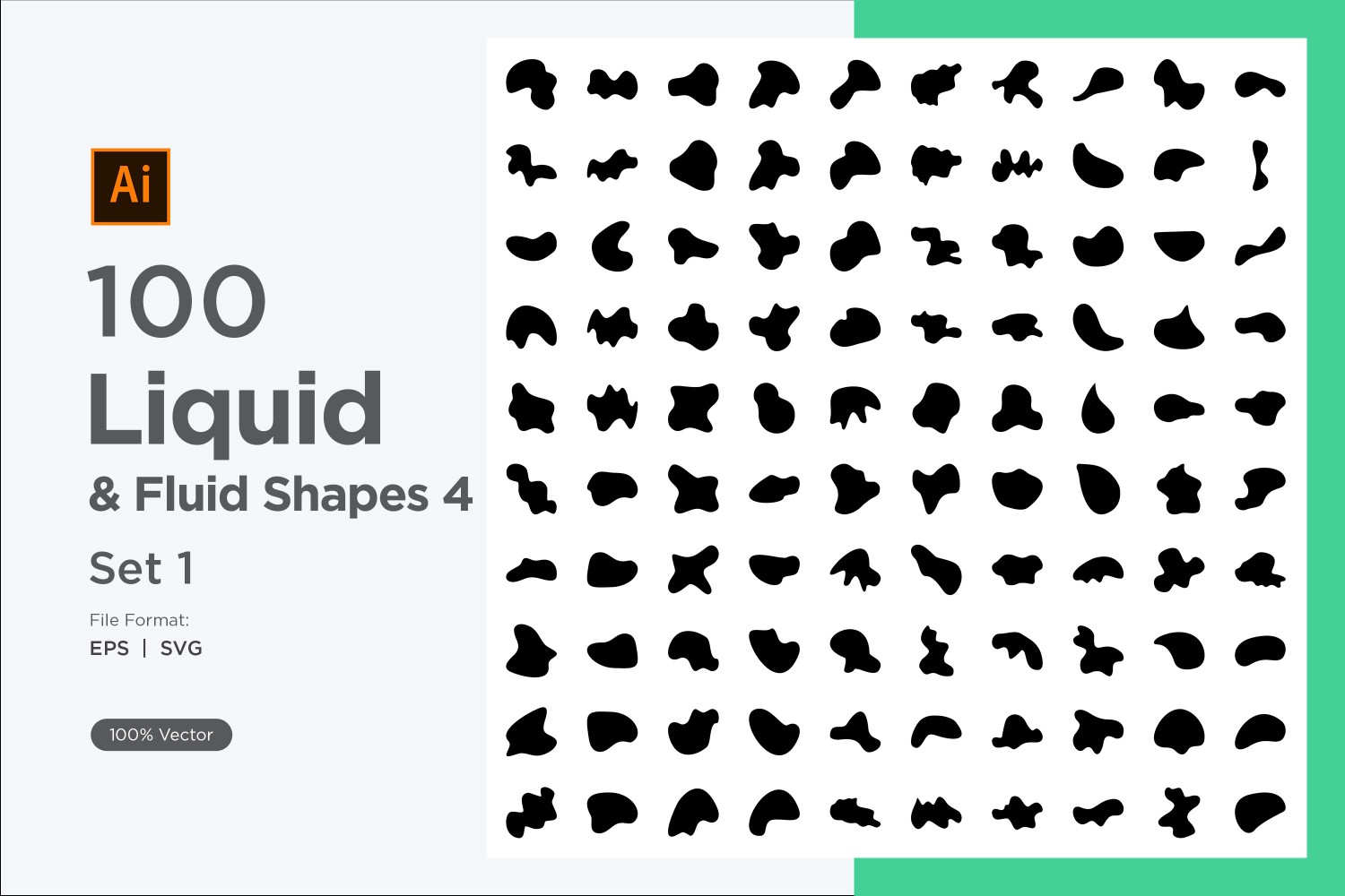 Liquid and fluid  shape 100 Set V 1