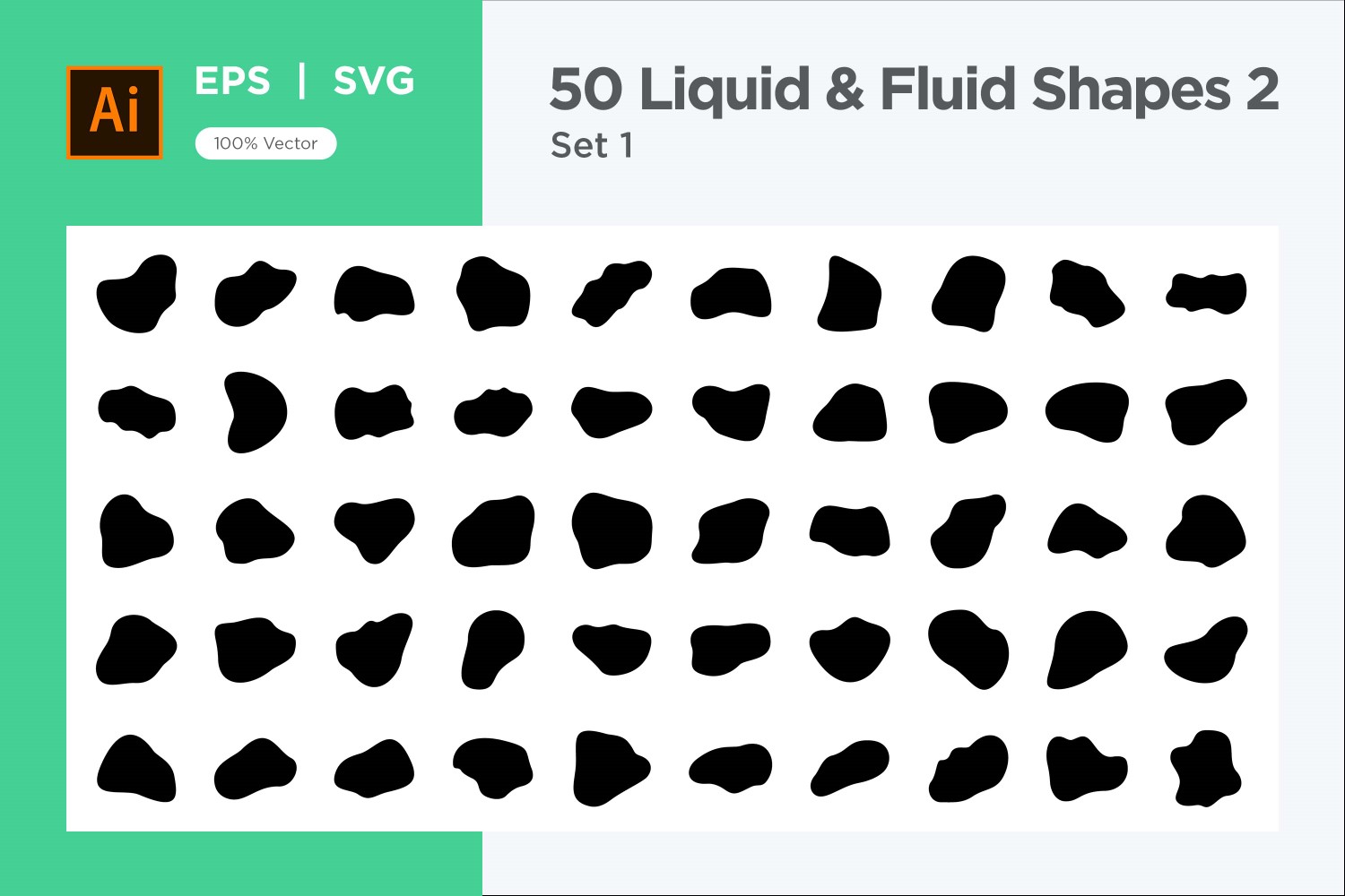 Liquid and fluid  shape 50 Set V 1 sec 2