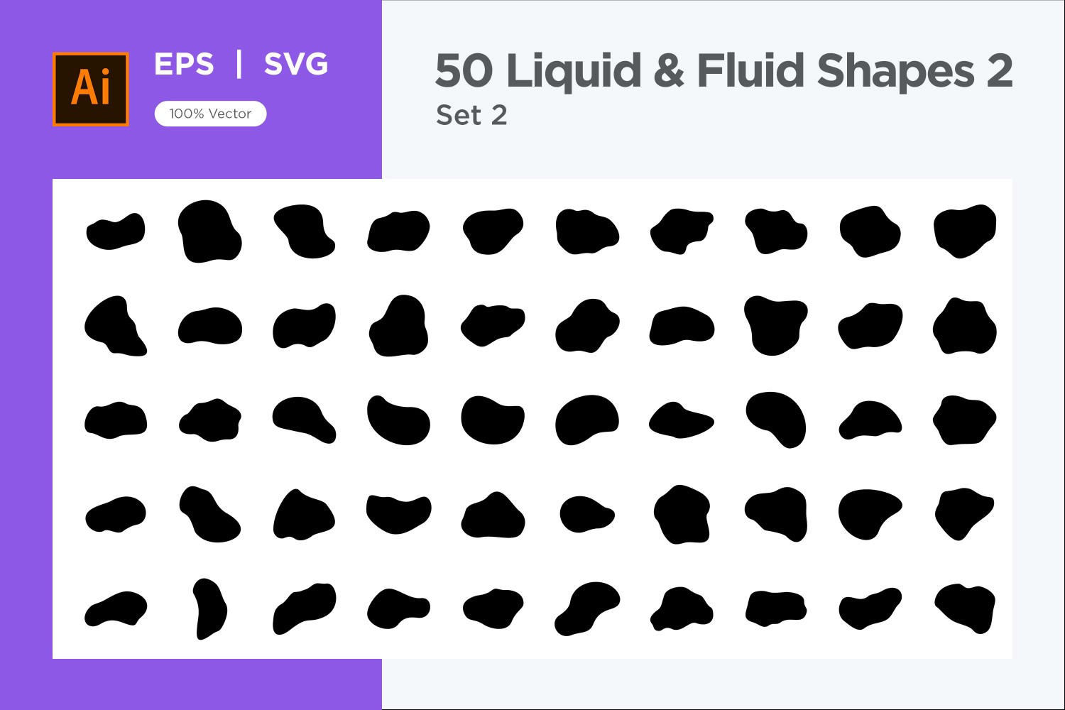 Liquid and fluid  shape 50 Set V 2 sec 2