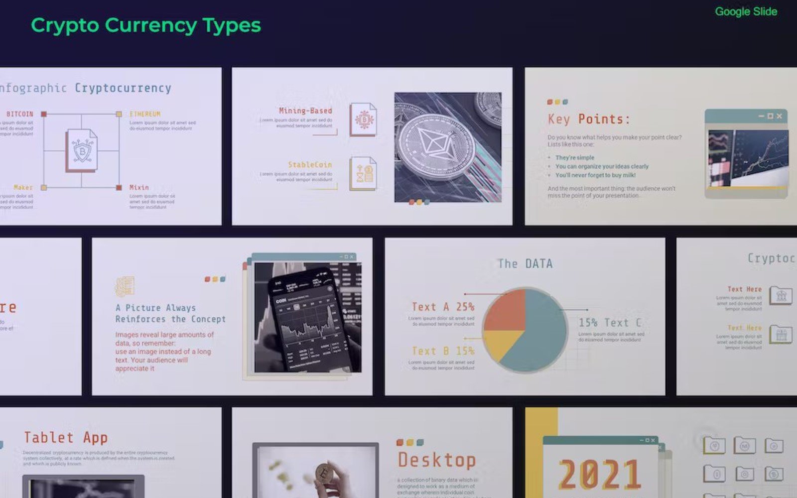 Crypto Currency Types - Google Slide