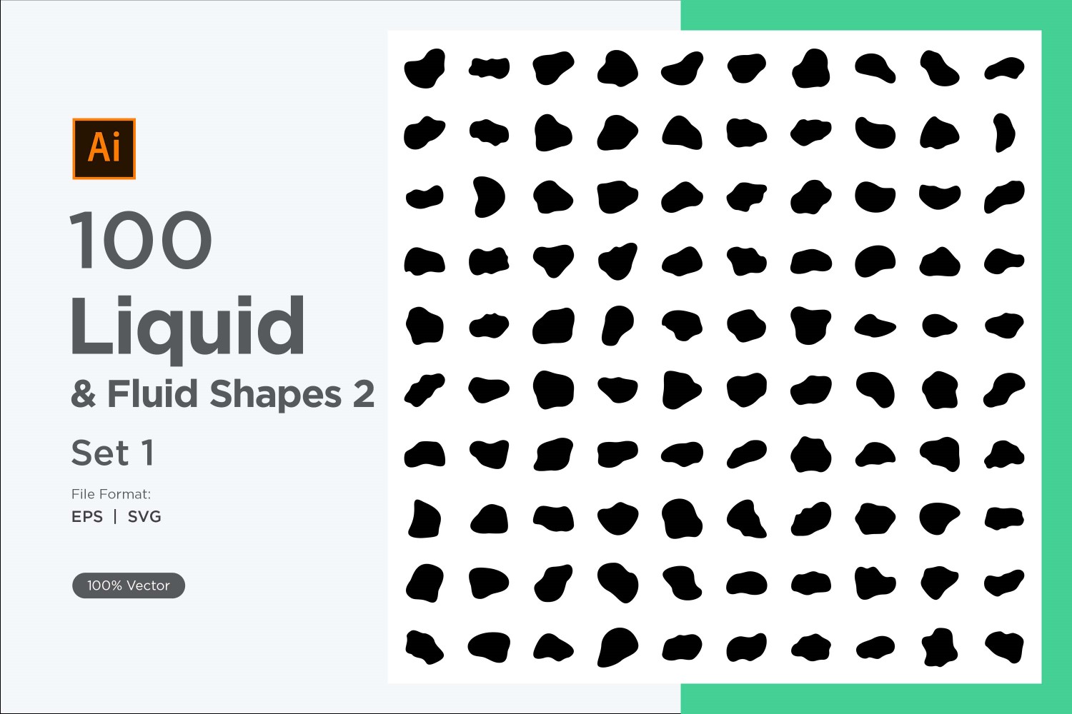 Liquid and fluid  shape 100 Set V 1 sec 2