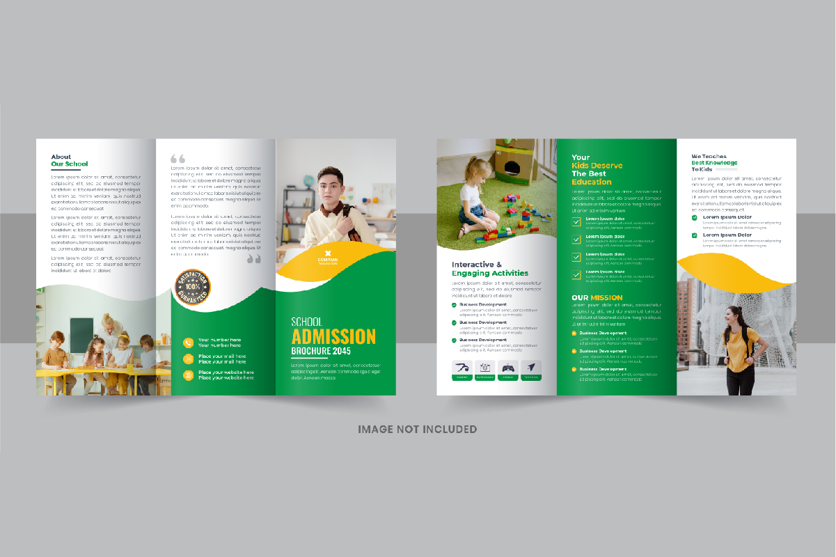 Back to school trifold brochure template