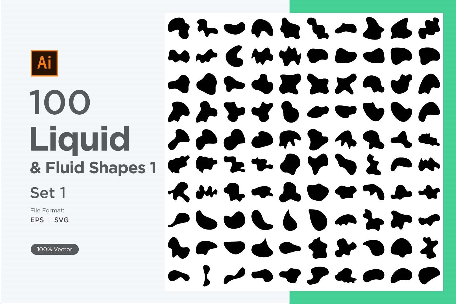 Liquid and fluid  shape 100 Set V 1 sec 3