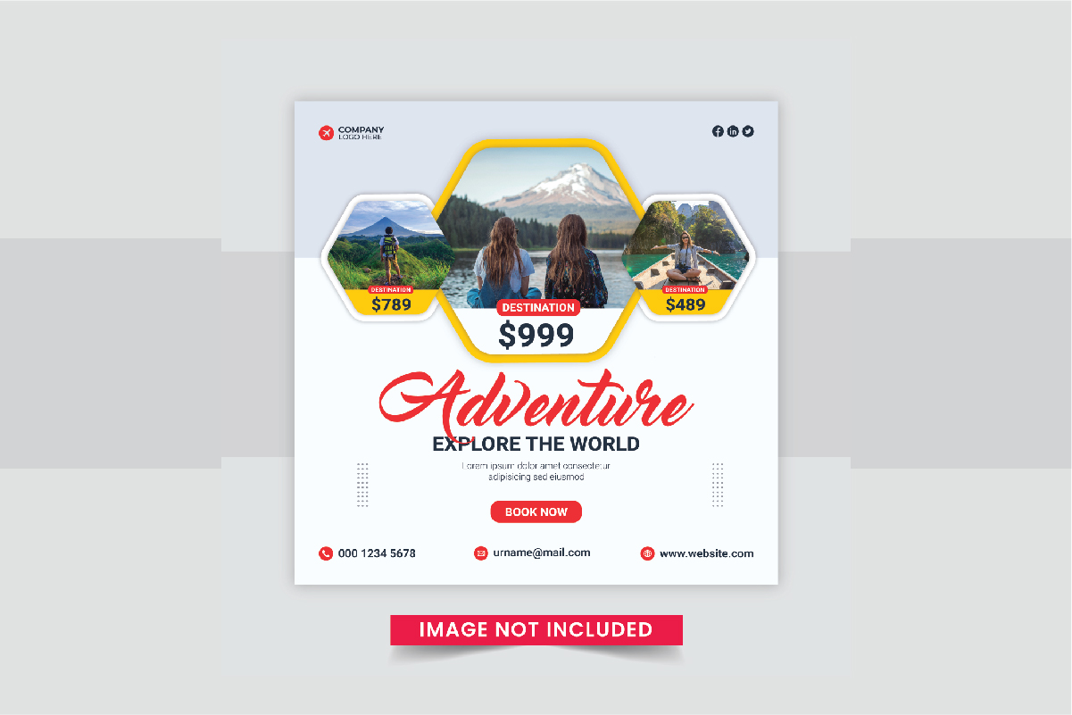 Travel And Tours Social Media Instagram Post design