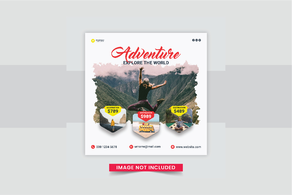 Travel And Tours Social Media Instagram Post design template