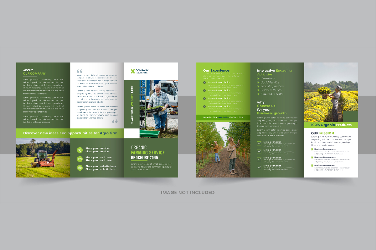 Gardening or Lawn Care TriFold Brochure design Template