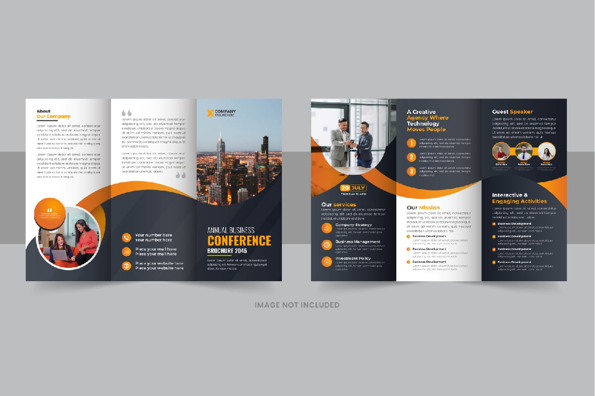 Business Conference Trifold Brochure design