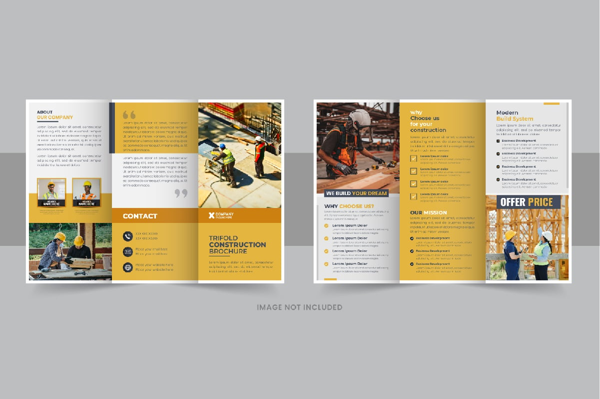 Construction Brochure Trifold design