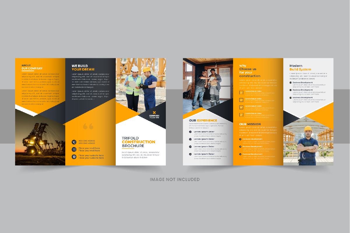 Construction Brochure Trifold layout