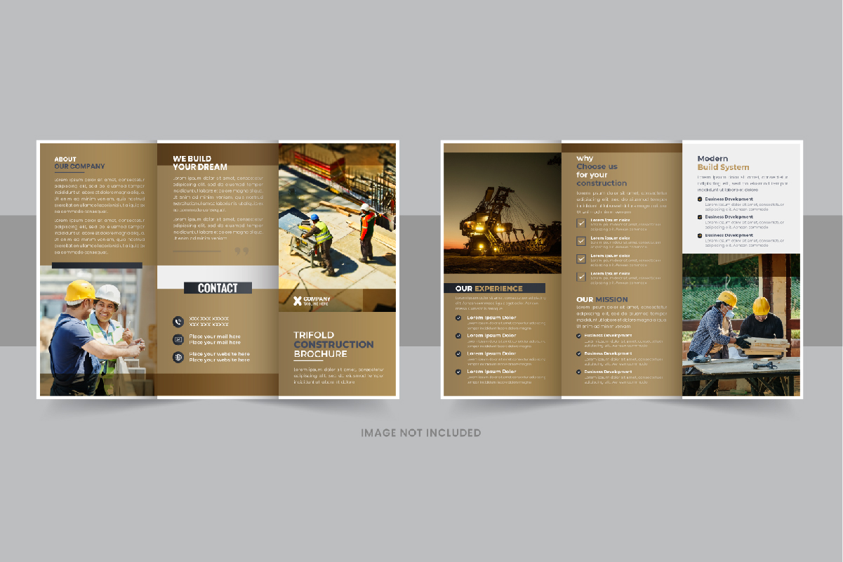 Construction Brochure Trifold design layout
