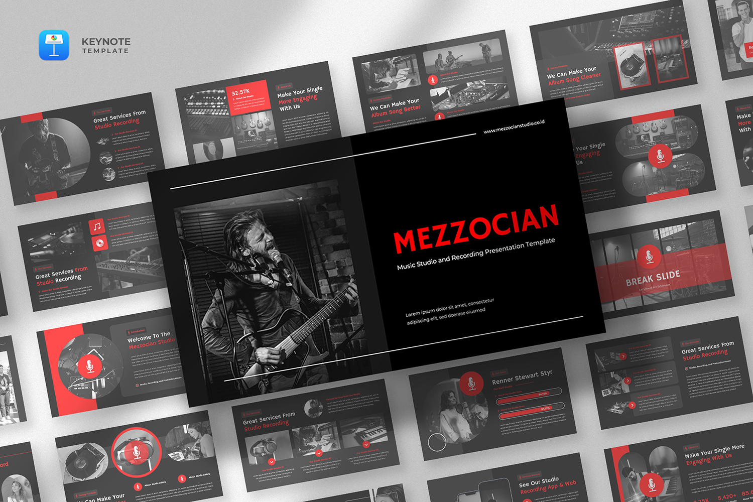 Mezzocian - Music Production & Recording Studio Keynote Template