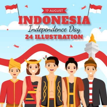 Indonesian Flag Illustrations Templates 340636