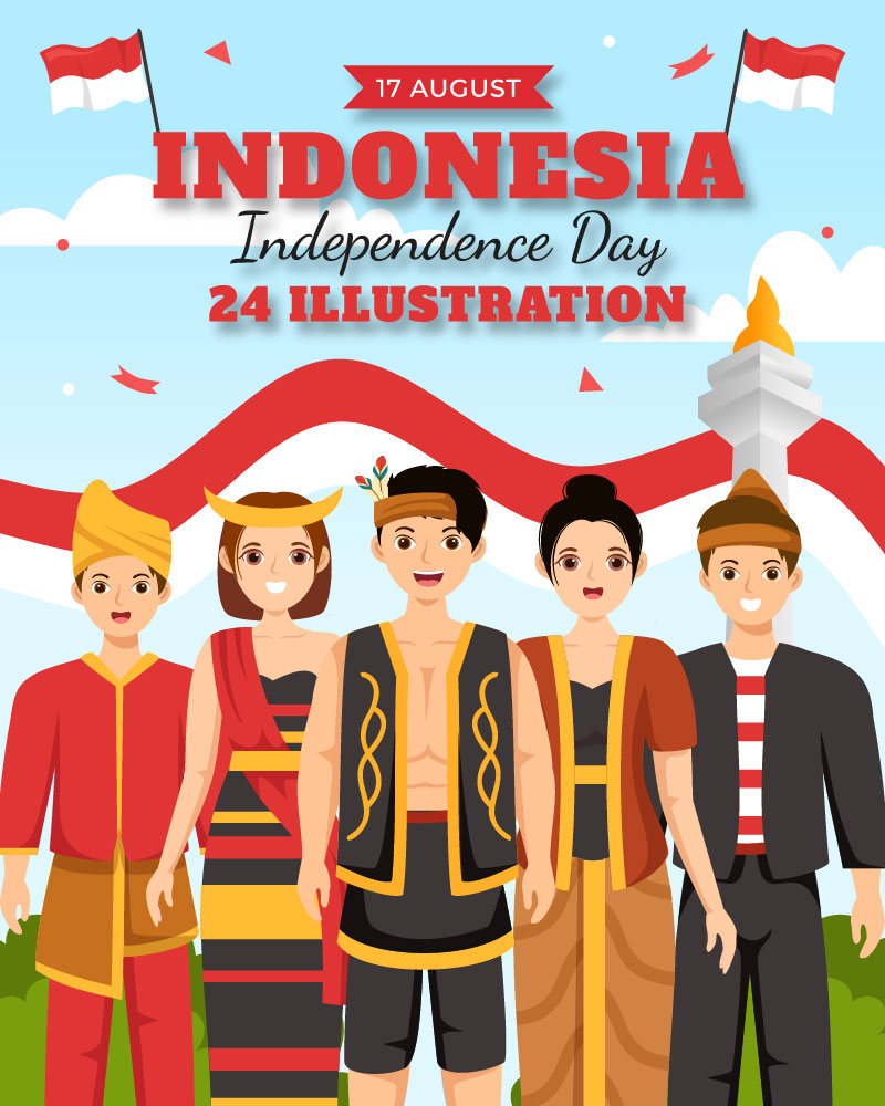 24 Indonesia Independence Day Illustration