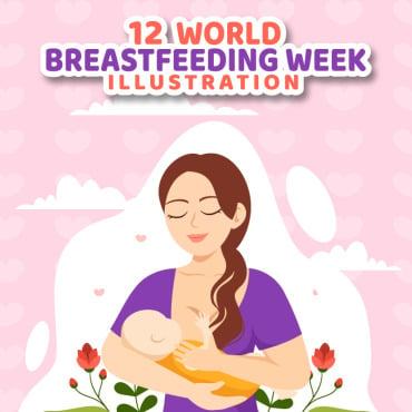 Breastfeeding Week Illustrations Templates 340644