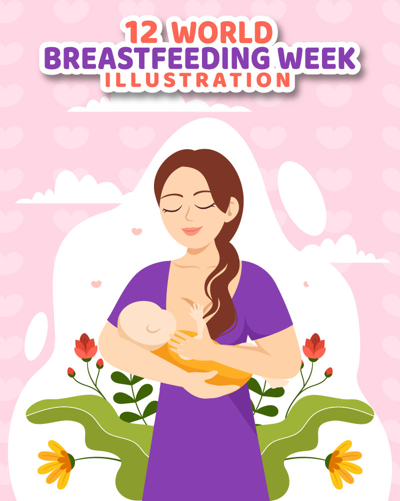 12 World Breastfeeding Week Illustration