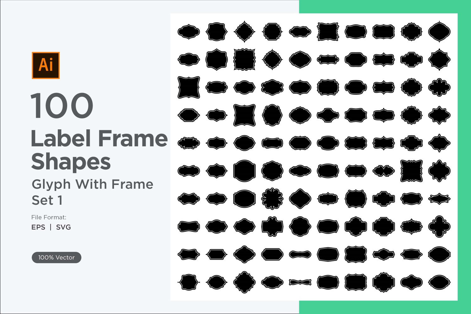 Label Frame Shape 100 Set V 1