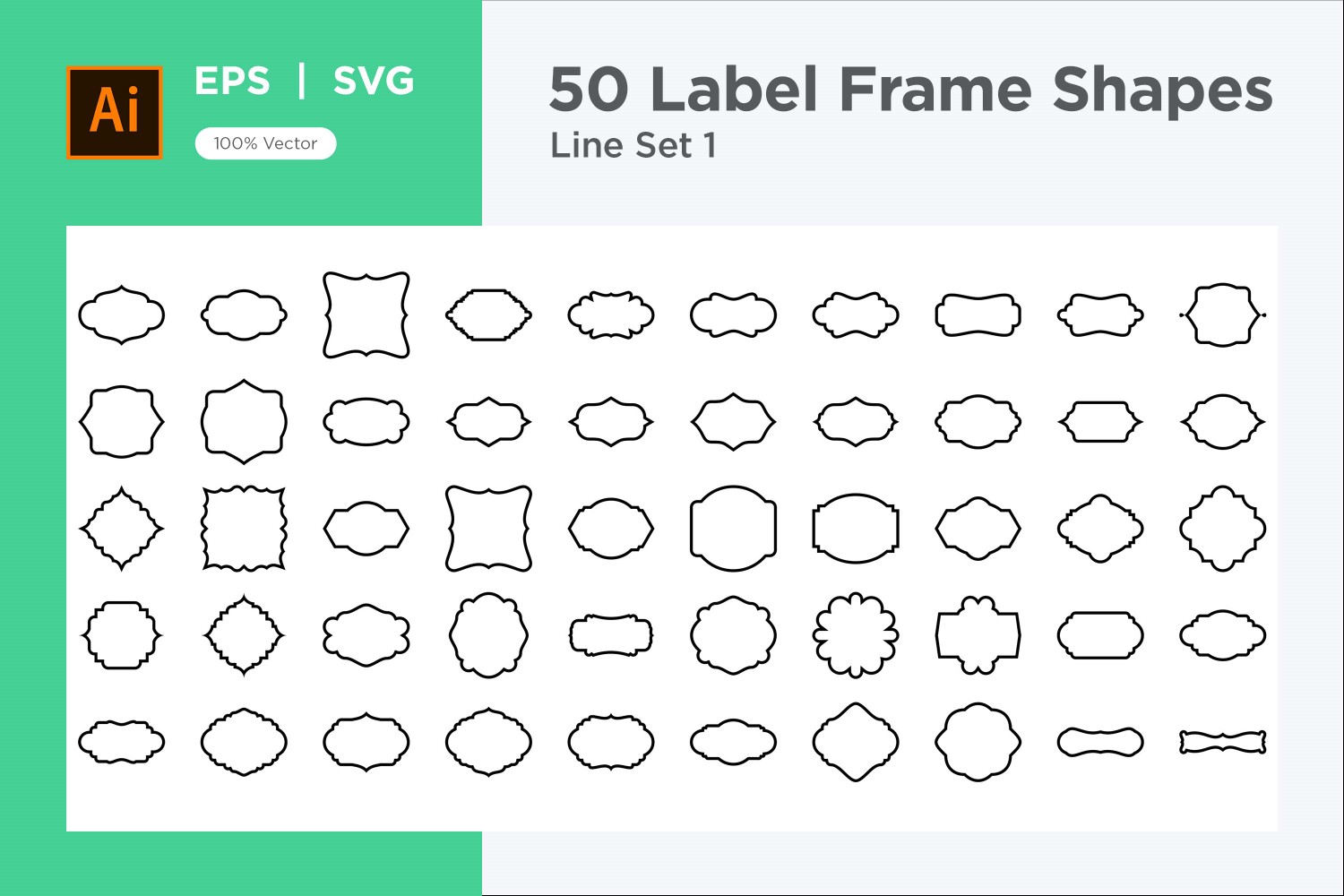 Label Frame Shape 50 Set V 1 sec 2