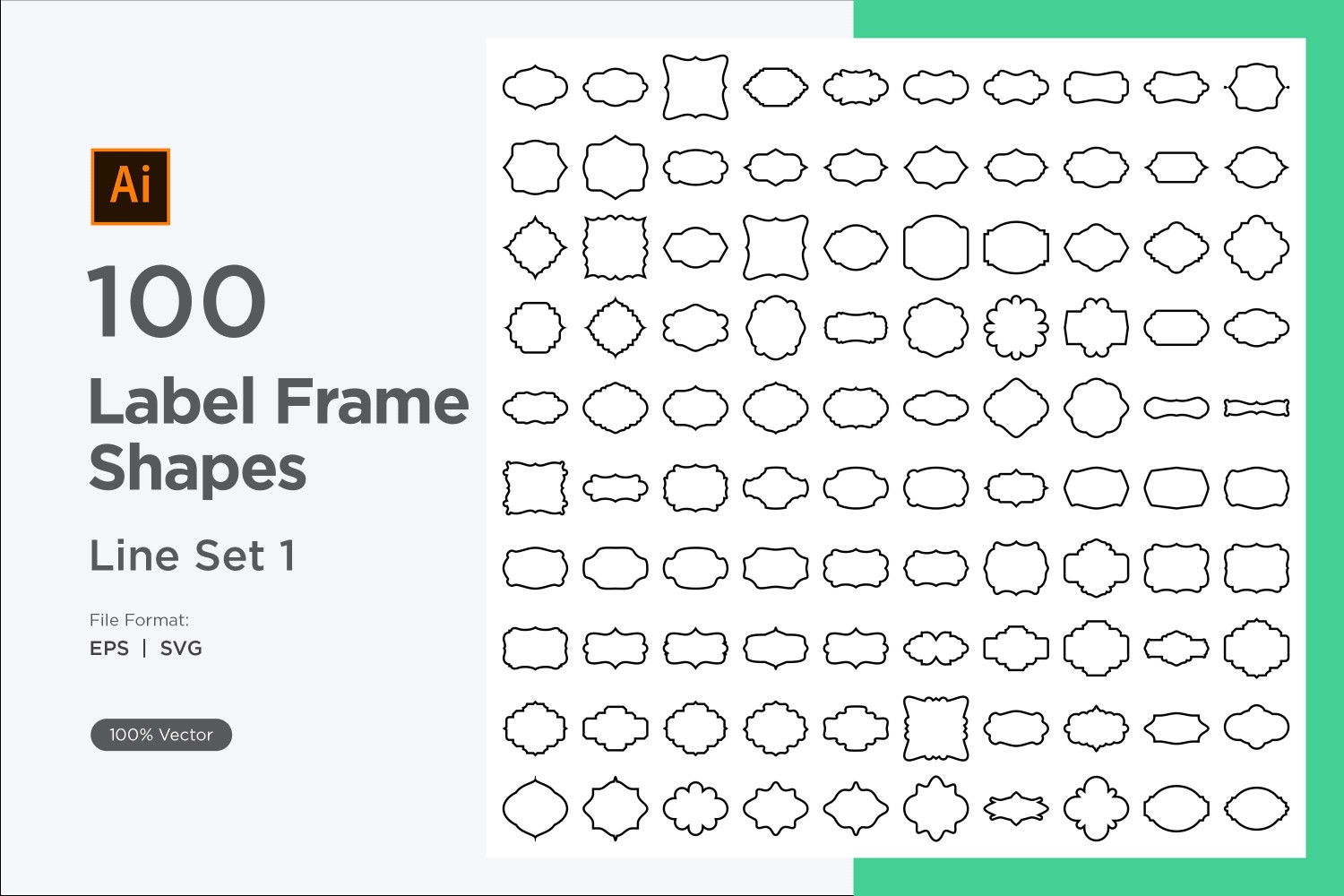 Label Frame Shape 100 Set V 1 sec 2