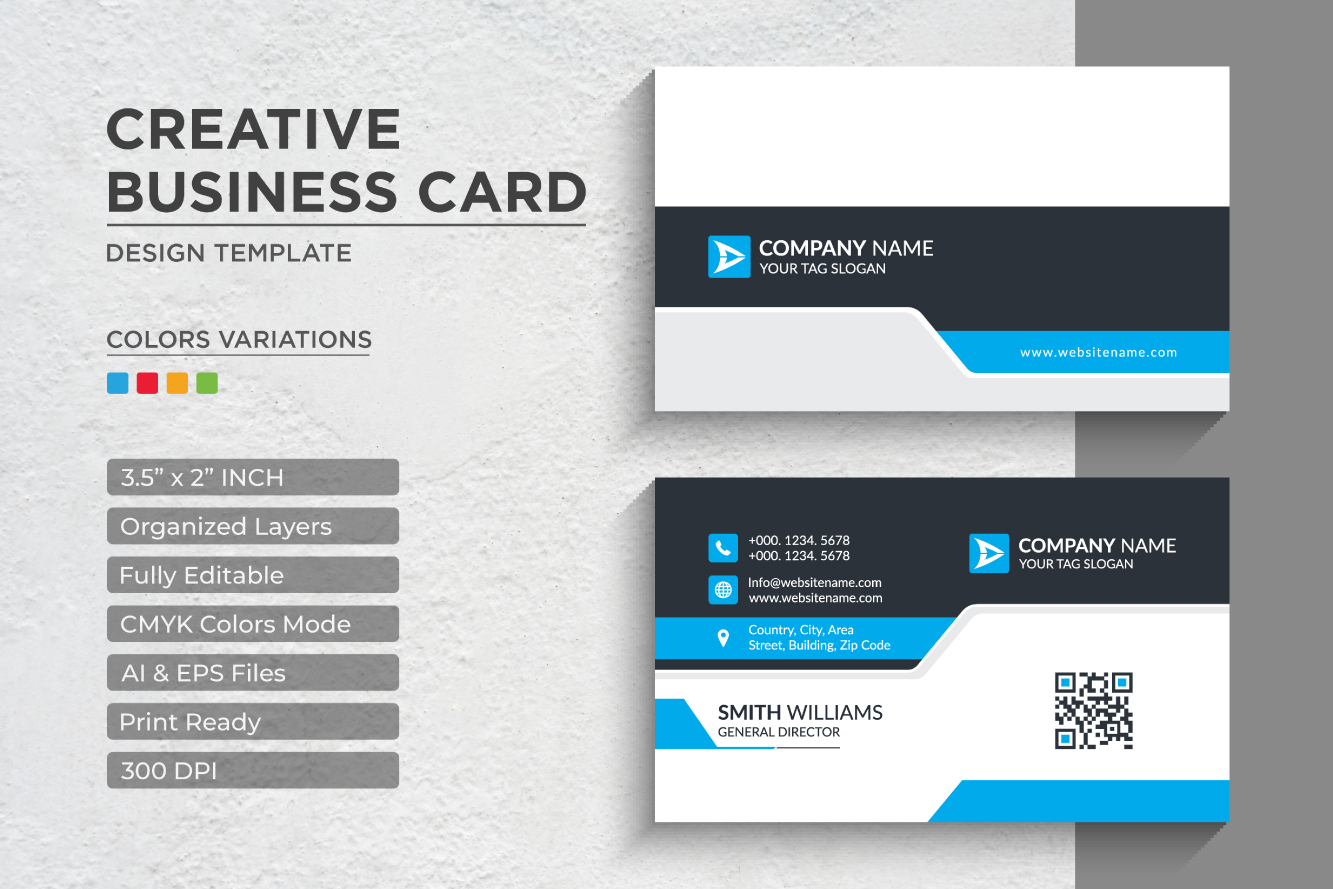 Modern and Creative Business Card Design - Corporate Identity Template V.02