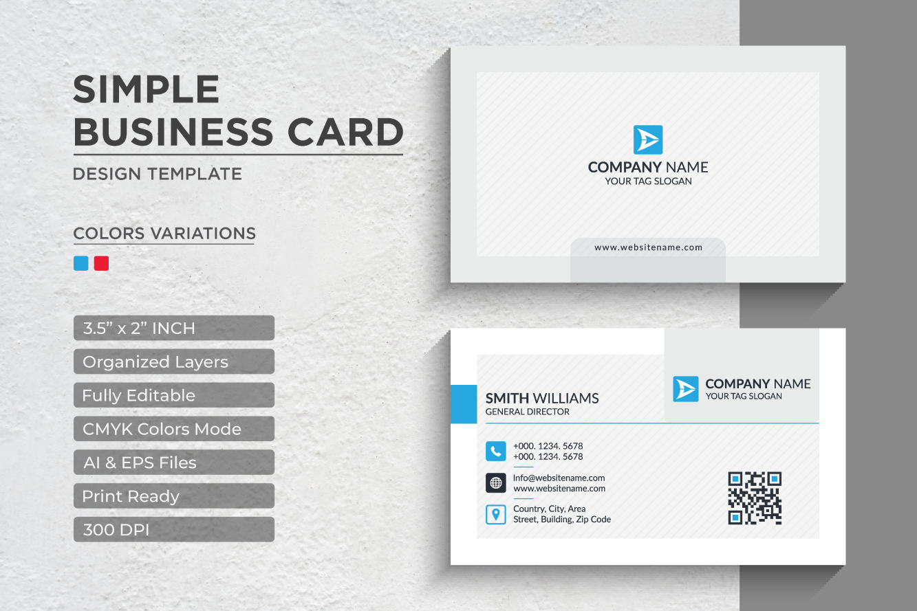 Modern and Minimalist Business Card Design - Corporate Identity Template V.06