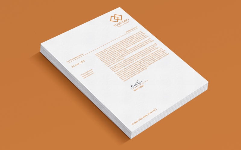 Simple Creative Letterhead Design