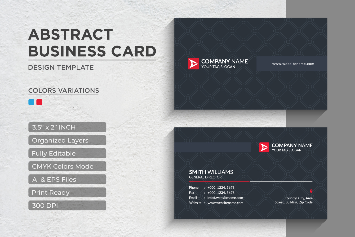 Modern and Minimalist Business Card Design - Corporate Identity Template V.09