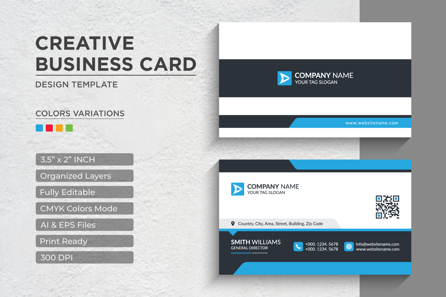 Modern and Creative Business Card Design - Corporate Identity Template V.04