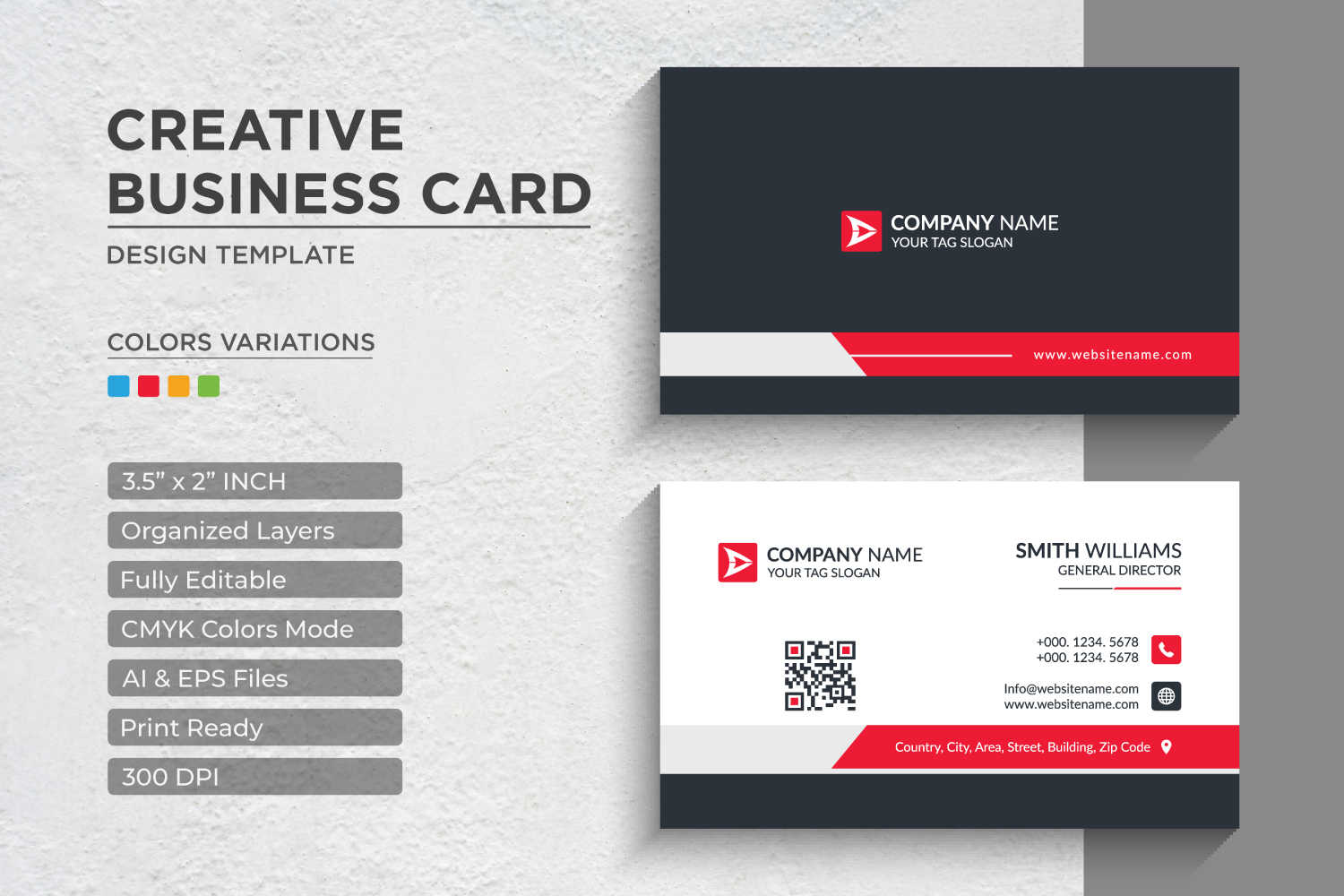 Modern Professional Business Cards- Corporate Identity Template V.025