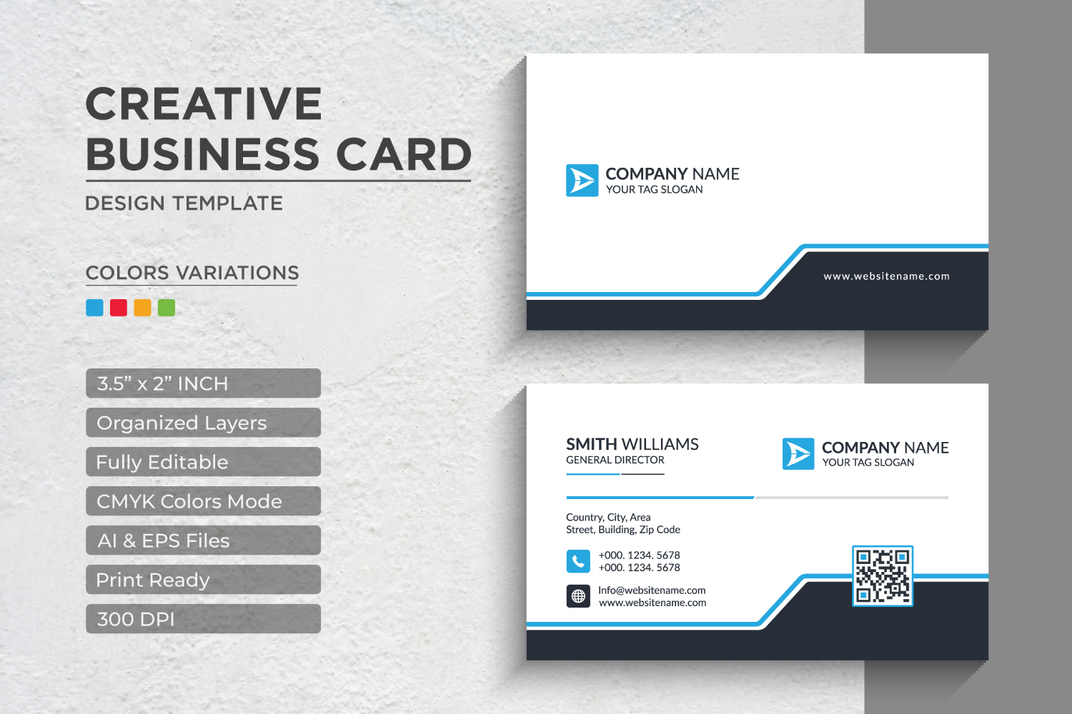 Modern Professional Business Cards - Corporate Identity Template V.026