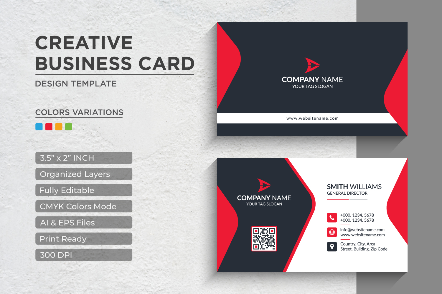 Modern and Creative Business Card Design - Corporate Identity Template V.034