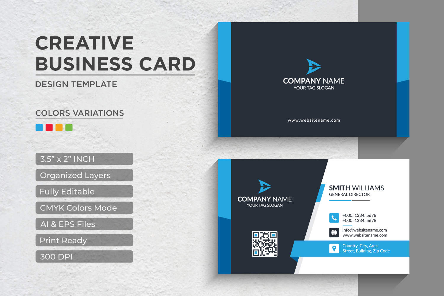 Modern and Creative Business Card Design - Corporate Identity Template V.018