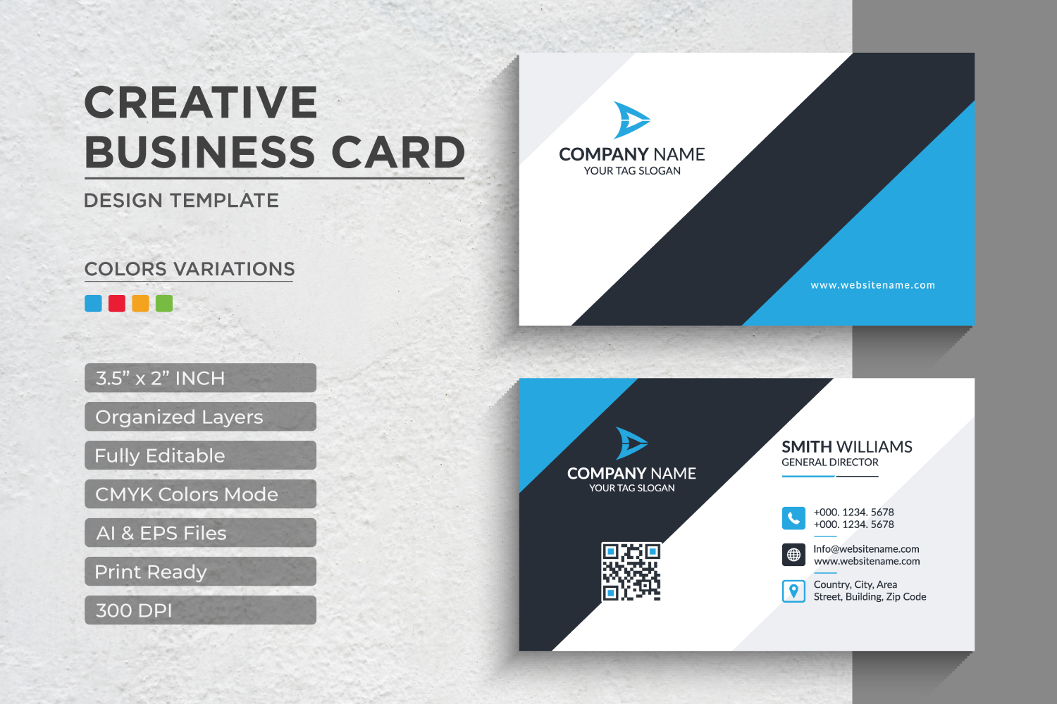 Modern and Creative Business Card Design - Corporate Identity Template V.020