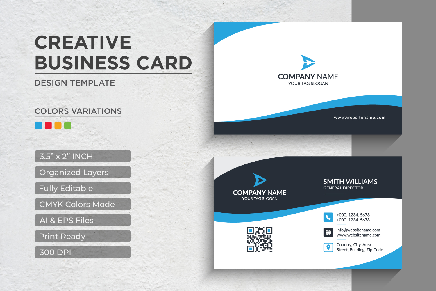 Modern and Creative Business Card Design - Corporate Identity Template V.021