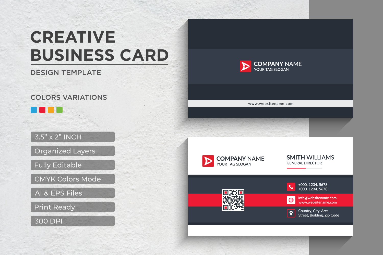 Minimal Elegant Business Cards - Corporate Identity Template V.022