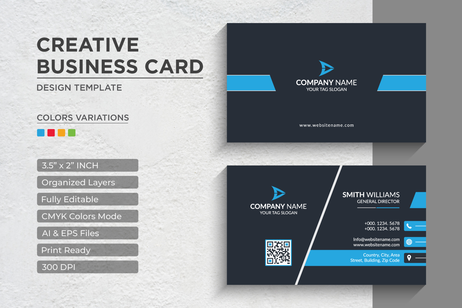 Modern and Creative Business Card Design - Corporate Identity Template V.044