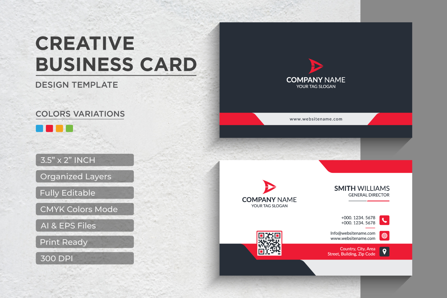 Modern and Creative Business Card Design - Corporate Identity Template V.042