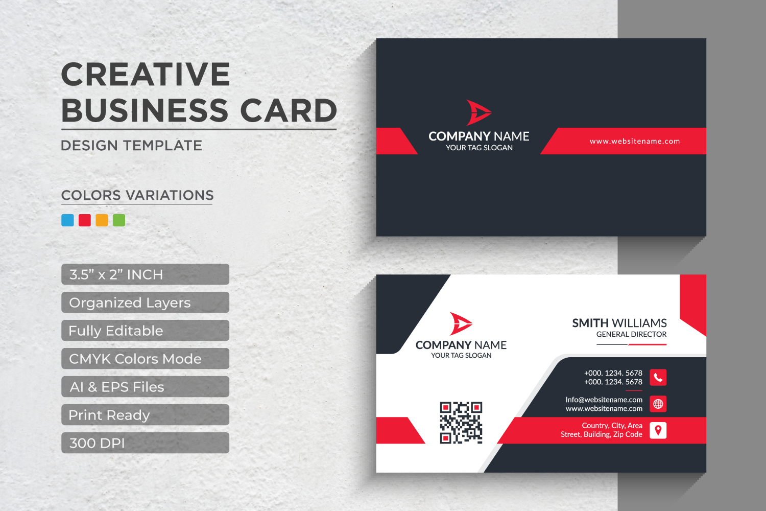 Modern and Creative Business Card Design - Corporate Identity Template V.041