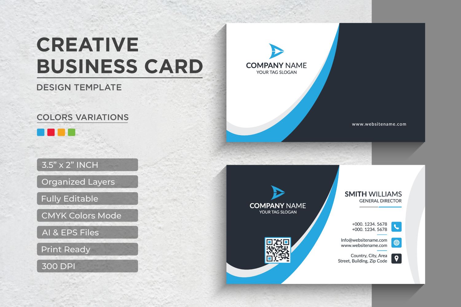 Modern and Creative Business Card Design - Corporate Identity Template V.040