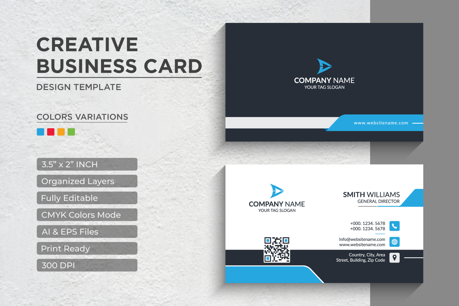 Modern and Creative Business Card Design - Corporate Identity Template V.043